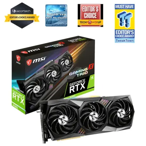 MSI GeForce RTX 3090 GAMING X TRIO 24G 24GB GDDR6X 384Bit DX12 Gaming (Oyuncu) Ekran Kartı