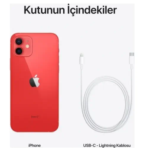 iPhone 12 128GB MGJD3TU/A Kırmızı Cep Telefonu - Apple Türkiye Garantili