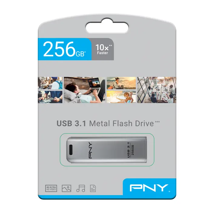 PNY Elite Steel 256GB USB 3.1 Flash Bellek (FD256ESTEEL31G-EF)