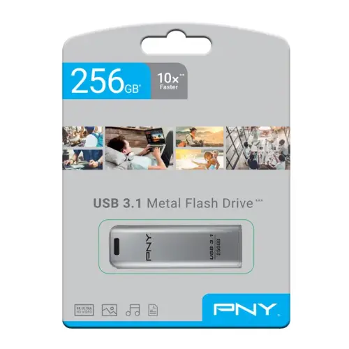 PNY Elite Steel 256GB USB 3.1 Flash Bellek (FD256ESTEEL31G-EF)