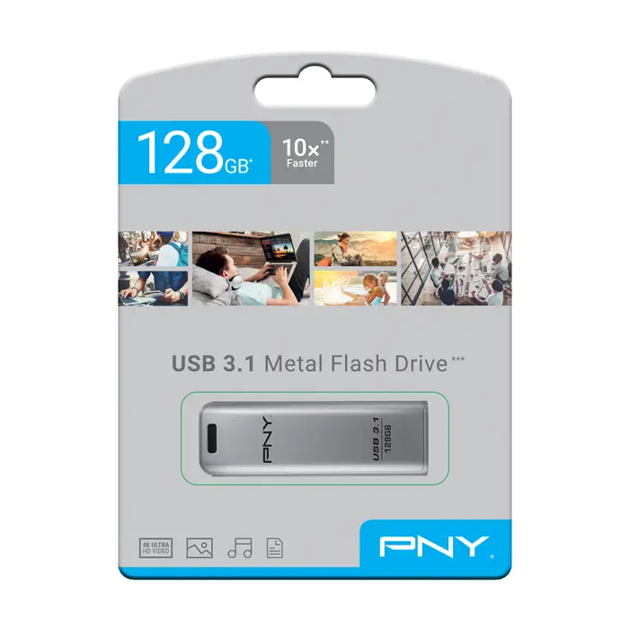PNY Elite Steel 128GB USB 3.1 Flash Bellek (FD128ESTEEL31G-EF)