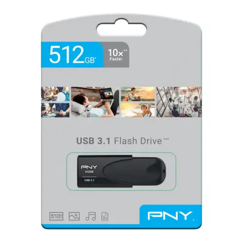 PNY Attaché 4 512GB USB 3.1 Flash Bellek (FD512ATT431KK-EF)