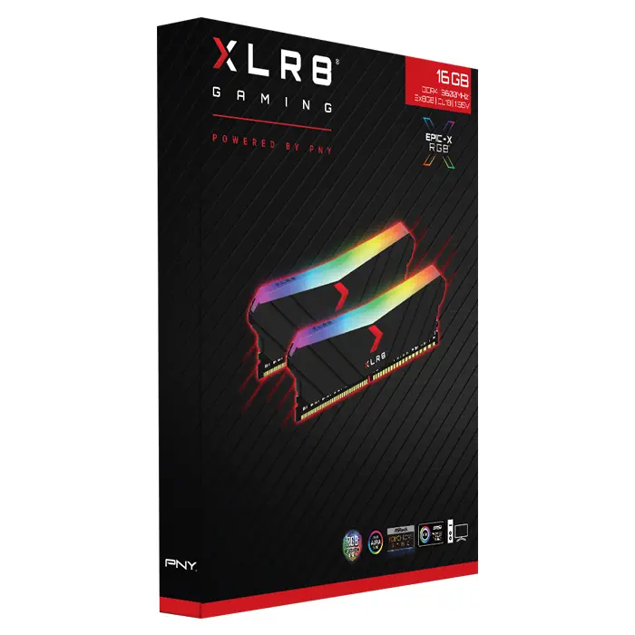 PNY XLR8 Gaming EPIC-X RGB 16GB (2x8GB) 3600MHz CL18 DDR4 Gaming Ram (MD16GK2D4360018XRGB)