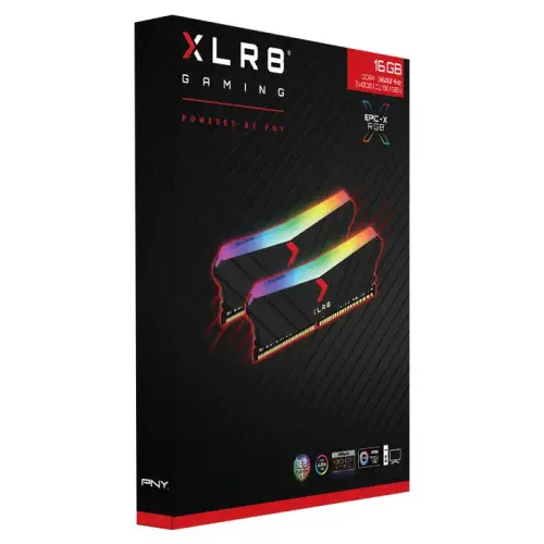 PNY XLR8 Gaming EPIC-X RGB 16GB (2x8GB) 3600MHz CL18 DDR4 Gaming Ram (MD16GK2D4360018XRGB)