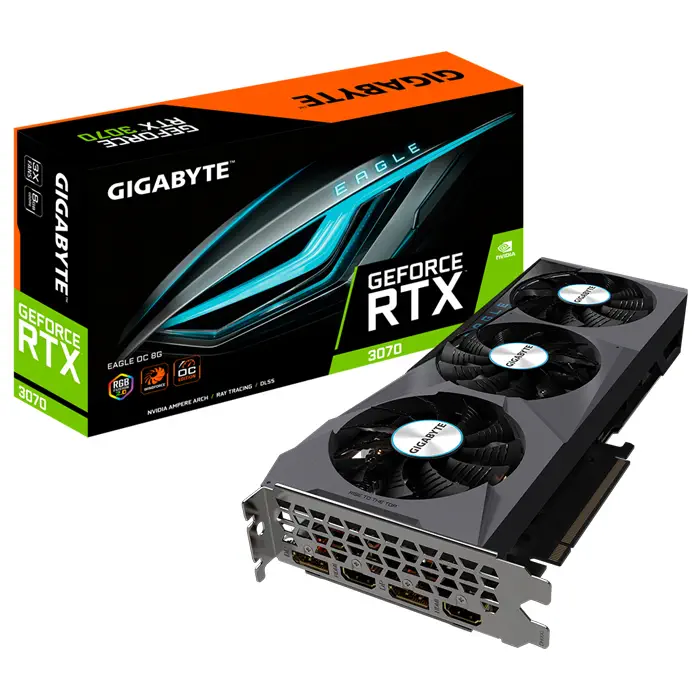 Gigabyte GeForce RTX 3070 Eagle OC 8G LHR GV-N3070EAGLE OC-8GD 8GB GDDR6 256Bit DX12 Gaming Ekran Kartı