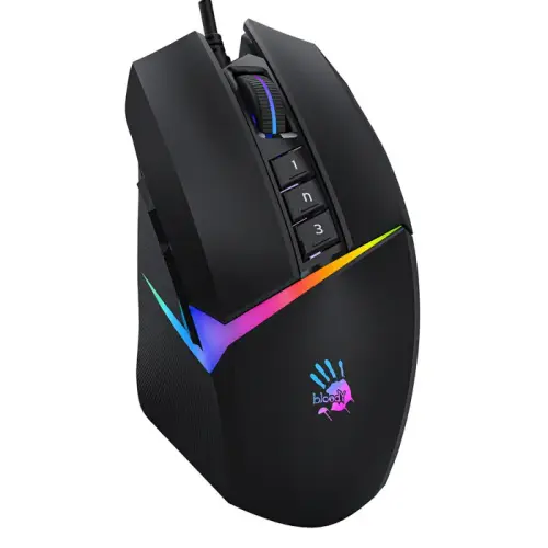 Bloody W60 Max 10.000 CPI 10 Tuş Optik RGB Kablolu Siyah Gaming (Oyuncu) Mouse