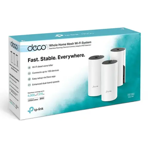 TP-Link Deco M4 AC1200 Tüm Evi Kapsayan 3`lü Mesh WiFi Sistemi