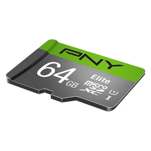 PNY Elite MicroSDXC 64GB 100MB/s Class 10 MicroSD Hafıza Kartı (P-SDUX64U185GW-GE)