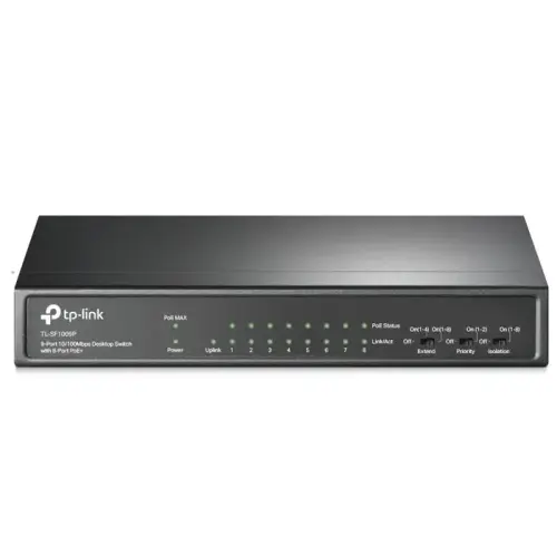 TP-Link TL-SF1009P 9 Port 10/100Mbps Yönetilemez Switch