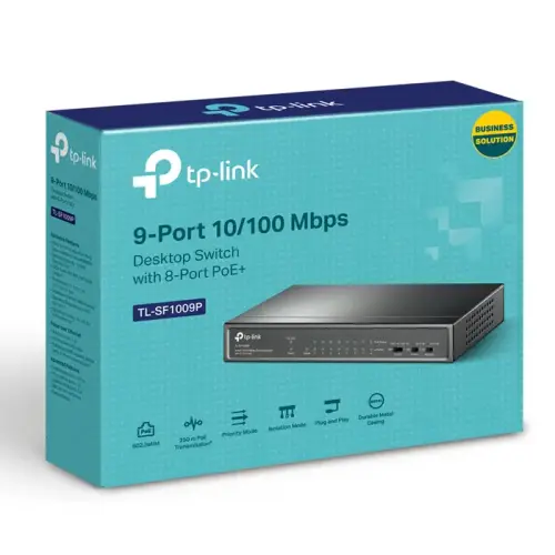 TP-Link TL-SF1009P 9 Port 10/100Mbps Yönetilemez Switch