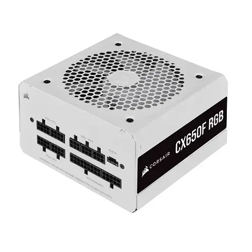 Corsair CX650F RGB White CP-9020226-EU 650W 80 Plus Bronze RGB Beyaz Full Modüler Power Supply