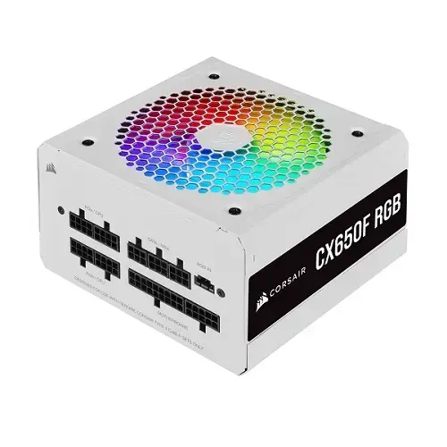 Corsair CX650F RGB White CP-9020226-EU 650W 80 Plus Bronze RGB Beyaz Full Modüler Power Supply