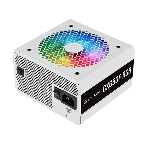 Corsair CX650F RGB White CP-9020226-EU 650W 80 Plus Bronze RGB Beyaz Full Modüler Power Supply