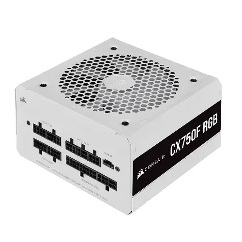 Corsair CX750F RGB White CP-9020227-EU 750W 80 Plus Bronze RGB Beyaz Full Modüler Power Supply