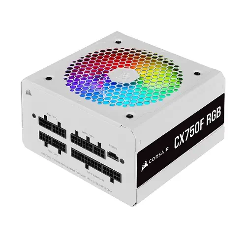 Corsair CX750F RGB White CP-9020227-EU 750W 80 Plus Bronze RGB Beyaz Full Modüler Power Supply