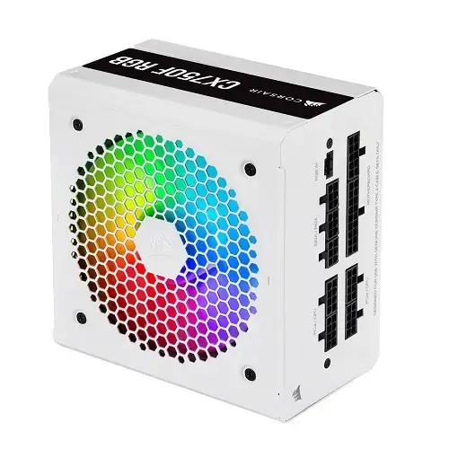 Corsair CX750F RGB White CP-9020227-EU 750W 80 Plus Bronze RGB Beyaz Full Modüler Power Supply