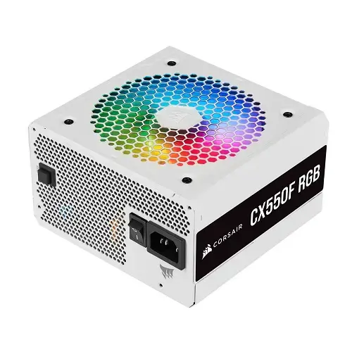 Corsair CX550F RGB White CP-9020225-EU 550W 80 Plus Bronze RGB Beyaz Full Modüler Power Supply