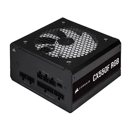 Corsair CX550F RGB CP-9020216-EU 550W 80 Plus Bronze RGB Siyah Full Modüler Power Supply