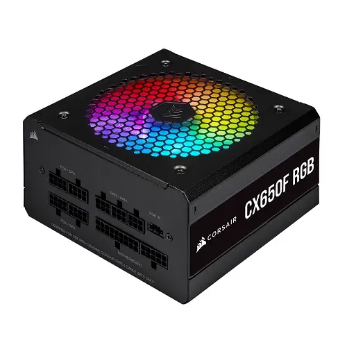 Corsair CX650F RGB CP-9020217-EU 650W 80 Plus Bronze RGB Siyah Full Modüler Power Supply