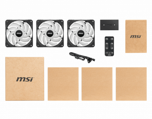 MSI MAX F12A-3H ARGB 120mm 3lü Fan ve ARGB Kontrolcü