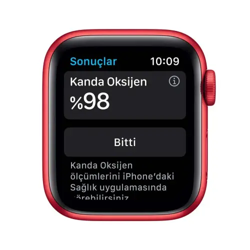 Apple Watch Seri 6 40mm GPS PRODUCT(RED) Alüminyum Kasa ve Kırmızı Spor Kordon M00A3TU/A