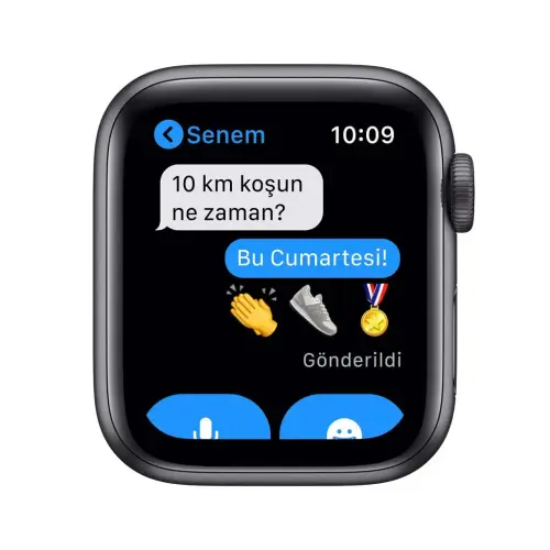 Apple Watch Seri 6 40mm GPS Space Gray Alüminyum Kasa ve Siyah Spor Kordon MG133TU/A