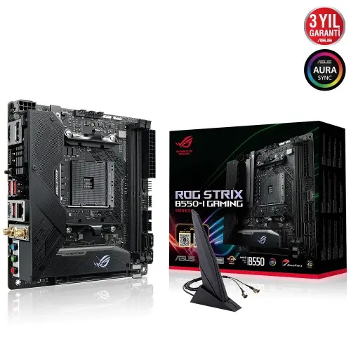 Asus ROG STRIX B550-I GAMING AMD B550 Soket AM4 DDR4 5100MHz(OC)Mhz Mini-ITX Gaming (Oyuncu) Anakart