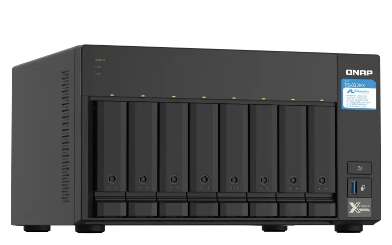 Qnap TS-832PX 4GB  8 Yuvalı Nas Depolama Ünitesi 