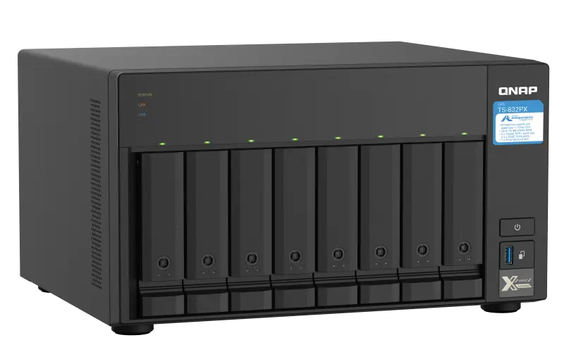 Qnap TS-832PX 4GB  8 Yuvalı Nas Depolama Ünitesi 