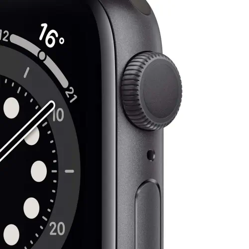  Apple Watch Seri 6 44mm GPS Space Gray Alüminyum Kasa ve Siyah Spor Kordon M00H3TU/A