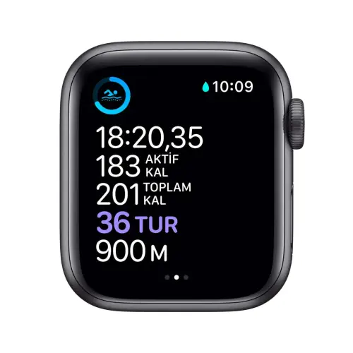  Apple Watch Seri 6 44mm GPS Space Gray Alüminyum Kasa ve Siyah Spor Kordon M00H3TU/A