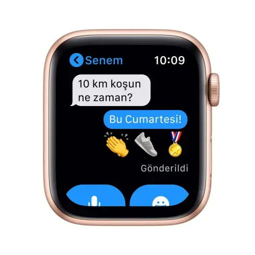 Apple Watch SE 44mm GPS Gold Alüminyum Kasa ve Kum Pembesi Spor Kordon MYDR2TU/A