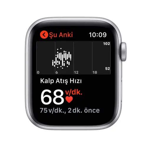 Apple Watch SE 44mm GPS Silver Alüminyum Kasa ve Beyaz Spor Kordon MYDQ2TU/A