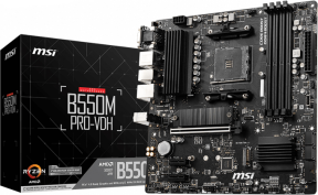 MSI B550M PRO-VDH AMD B550 Soket AM4 DDR4 4400(OC)MHz mATX Gaming (Oyuncu) Anakart