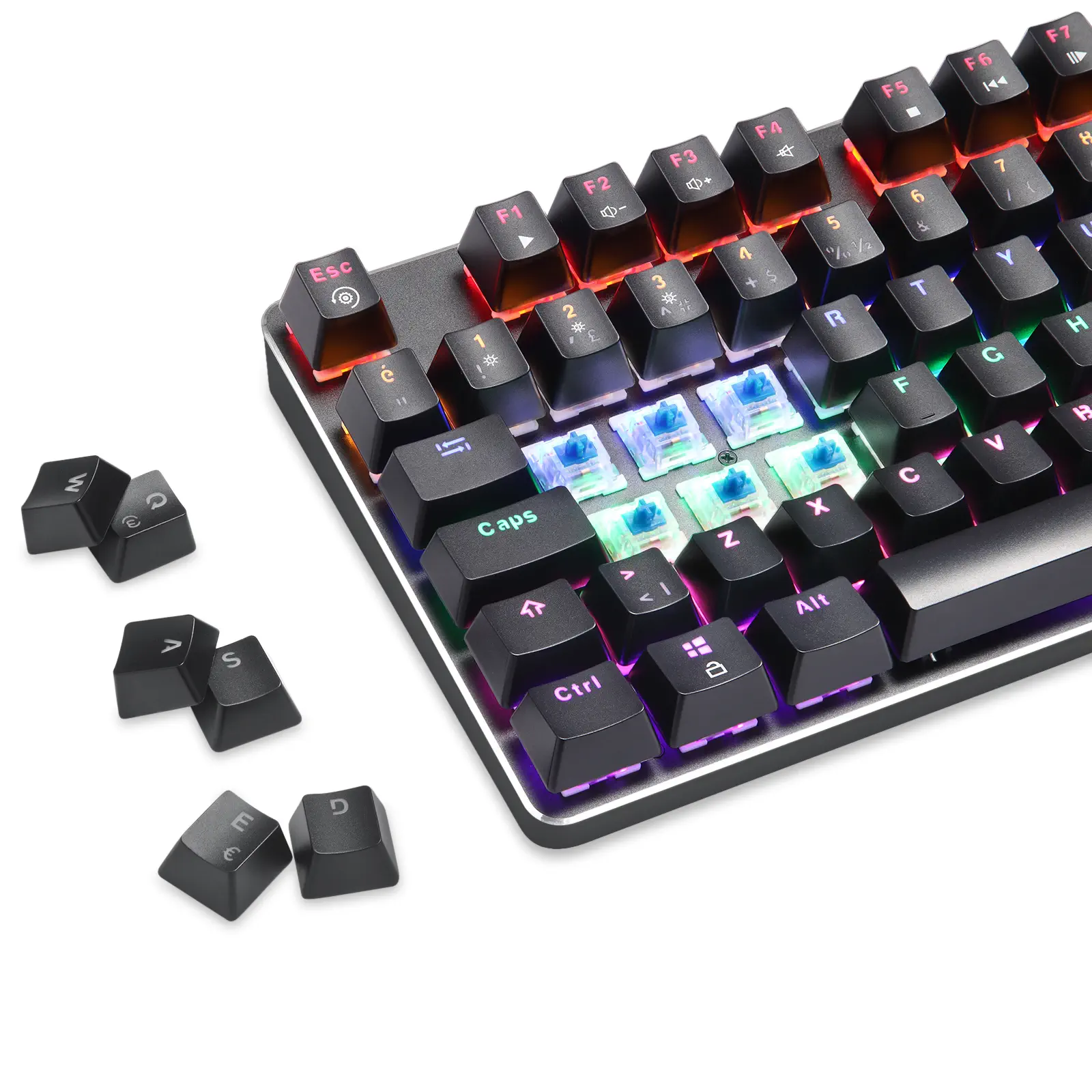 GamePower Ogre Rainbow Outemu Blue Switch Türkçe Q USB Mekanik Gaming Klavye