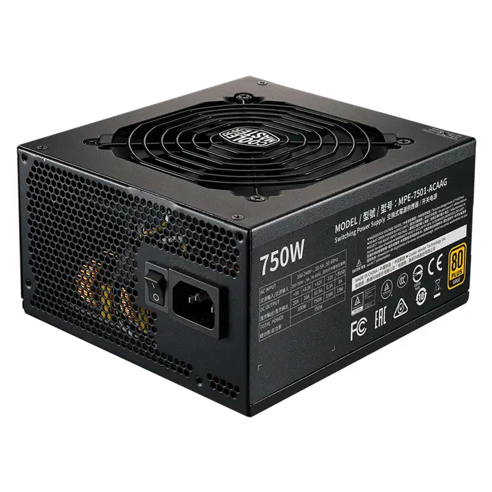 Cooler Master MPE-7501-AFAAG-EU MWE Gold 750 V2 750W 80+ Gold 120mm Fan Full Modüler Power Supply