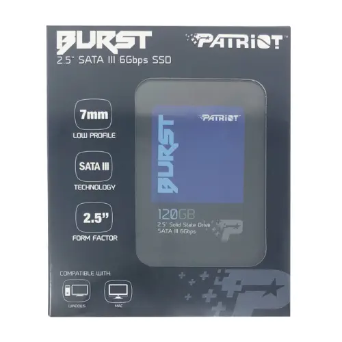 Patriot Burst PBU120GS25SSDR 120GB 560/540MB/s 2.5″ SATA 3 SSD Disk