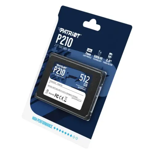 Patriot P210 P210S512G25 512GB 520/430MB/s 2.5″ SATA 3 SSD Disk