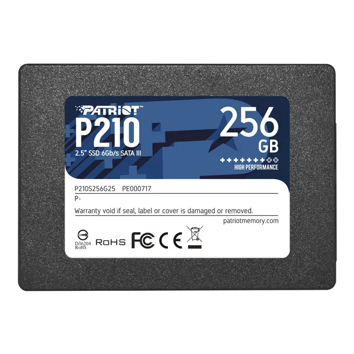 Patriot P210 P210S256G25 256GB 500/400MB/s 2.5″ SATA 3 SSD Disk