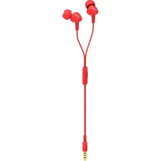 JBL C100SI Kırmızı Mikrofonlu Kulak İçi Kulaklık 