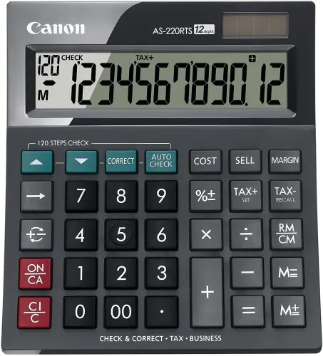 Canon AS-220RTS 12 Hane Masaüstü Hesap Makinesi