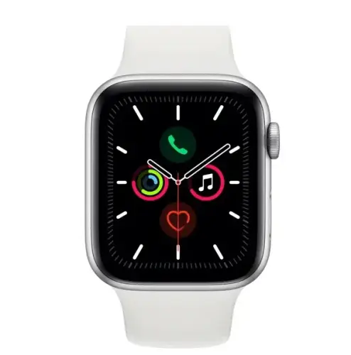 Apple Watch Series 5 GPS 44 mm MWVD2TU/A Gümüş Rengi Alüminyum Kasa ve Spor Kordon Akıllı Saat