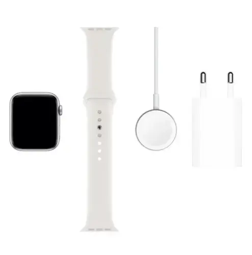 Apple Watch Series 5 GPS 44 mm MWVD2TU/A Gümüş Rengi Alüminyum Kasa ve Spor Kordon Akıllı Saat