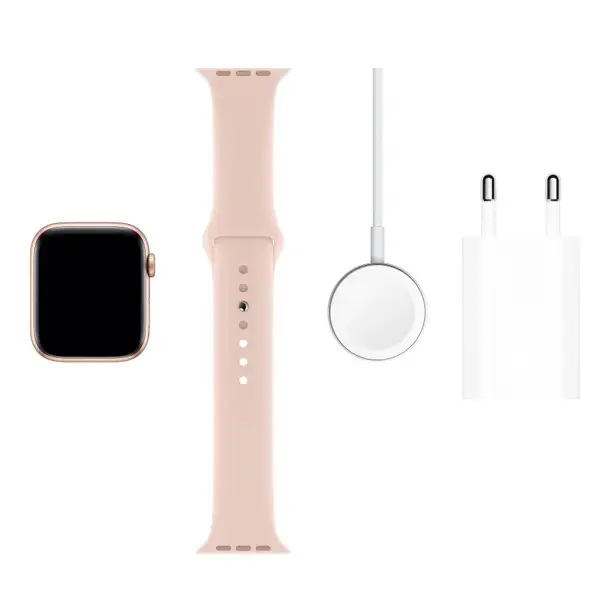 Apple Watch Series 5 GPS 44 mm MWVE2TU/A Altın Rengi Alüminyum Kasa ve Spor Kordon Akıllı Saat