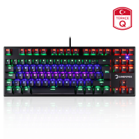 GamePower Warlock Compact Mekanik Red Switch Türkçe Q USB Gaming Klavye
