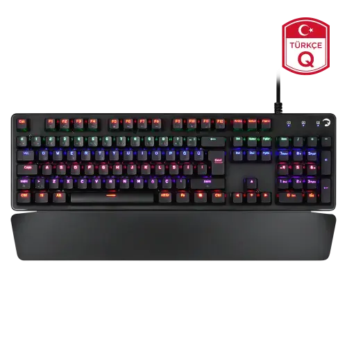 GamePower Calypso Rainbow Optik Mekanik Blue Switch Türkçe Q USB Gaming Klavye