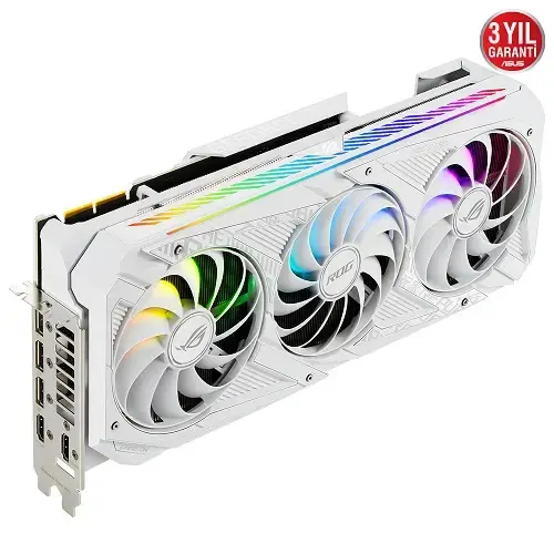 Asus ROG Strix GeForce RTX 3090 OC White ROG-STRIX-RTX3090-O24G-WHITE 24GB GDDR6X 384Bit DX12 Gaming (Oyuncu) Ekran Kartı