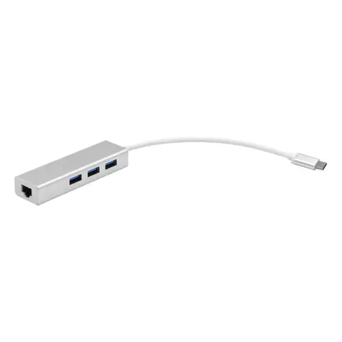 Frisby FA-7650TC Type C To 3 Port USB 3.0 + Ethernet Adaptör