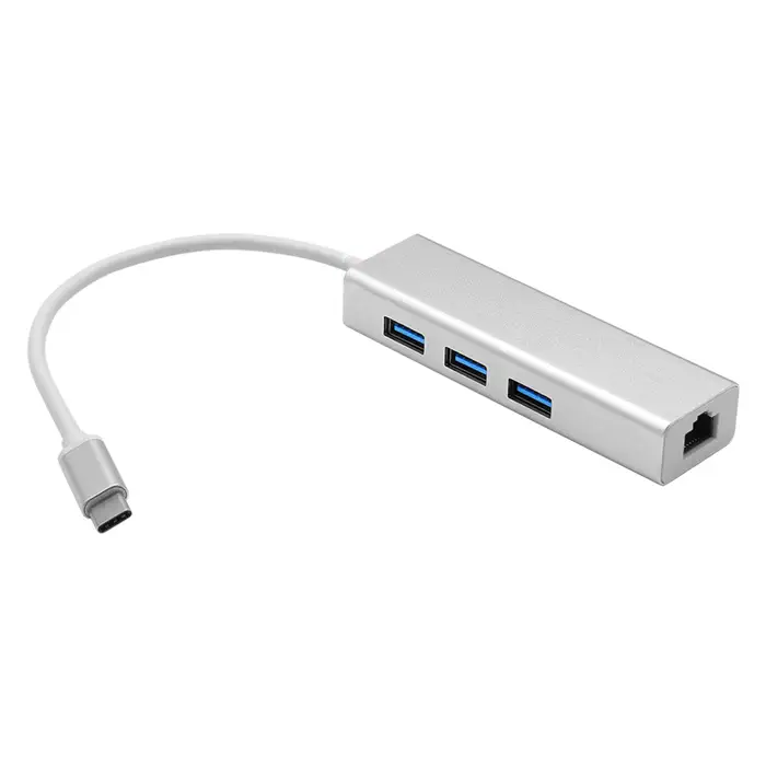 Frisby FA-7650TC Type C To 3 Port USB 3.0 + Ethernet Adaptör