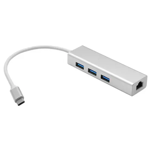 Frisby FA-7666TC Type C To 3 Port USB 3.0 + Gigabit Ethernet Adaptör